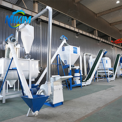 خط إنتاج حبيبات الأعلاف عالي الكفاءة، قليل الأعطال، أوتوماتيكي بالكامل لمزارع الدواجن