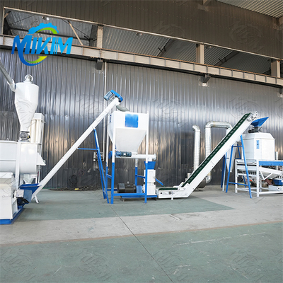Intelligent feed pellet production line, data monitoring system, high degree of automation, suitable for poultry farms.