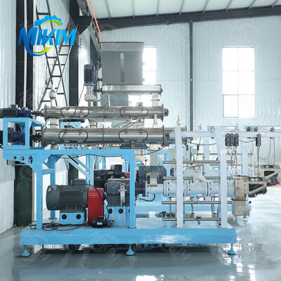 New Design Auto Dry Pet Pellet Food Double Puffing Screw Extruder Dog and Cat Food Making Machine Production Line