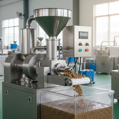 آلة الحشرات الآلية من الفولاذ المقاوم للصدأ لتغذية الأسماك بقدرة 100-2000 كجم في الساعة للطعام العائم والغائم