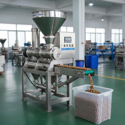آلة الكريات الغذائية للأسماك من الفولاذ المقاوم للصدأ بقدرة 100-2000 كجم / ساعة وتغذية تلقائية لجهاز طحن طعام الحيوانات الأليفة